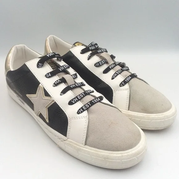 Vintage Havana VH Flair Women's 10 Black Gold Grey White Sneakers Shoes - Picture 7 of 12